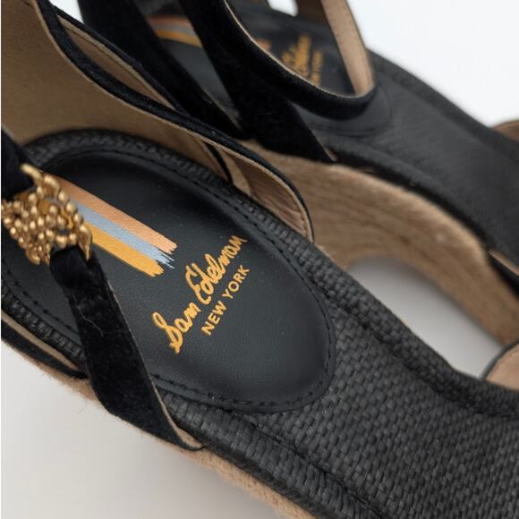 Sam Edelman Nati Platform Ankle Strap Pump Women's Black Size US10M EU41 - Picture 11 of 12